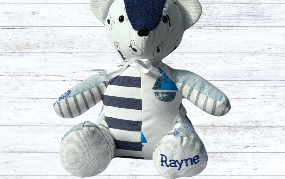 Memory bear made from baby clothing All things baby AU
